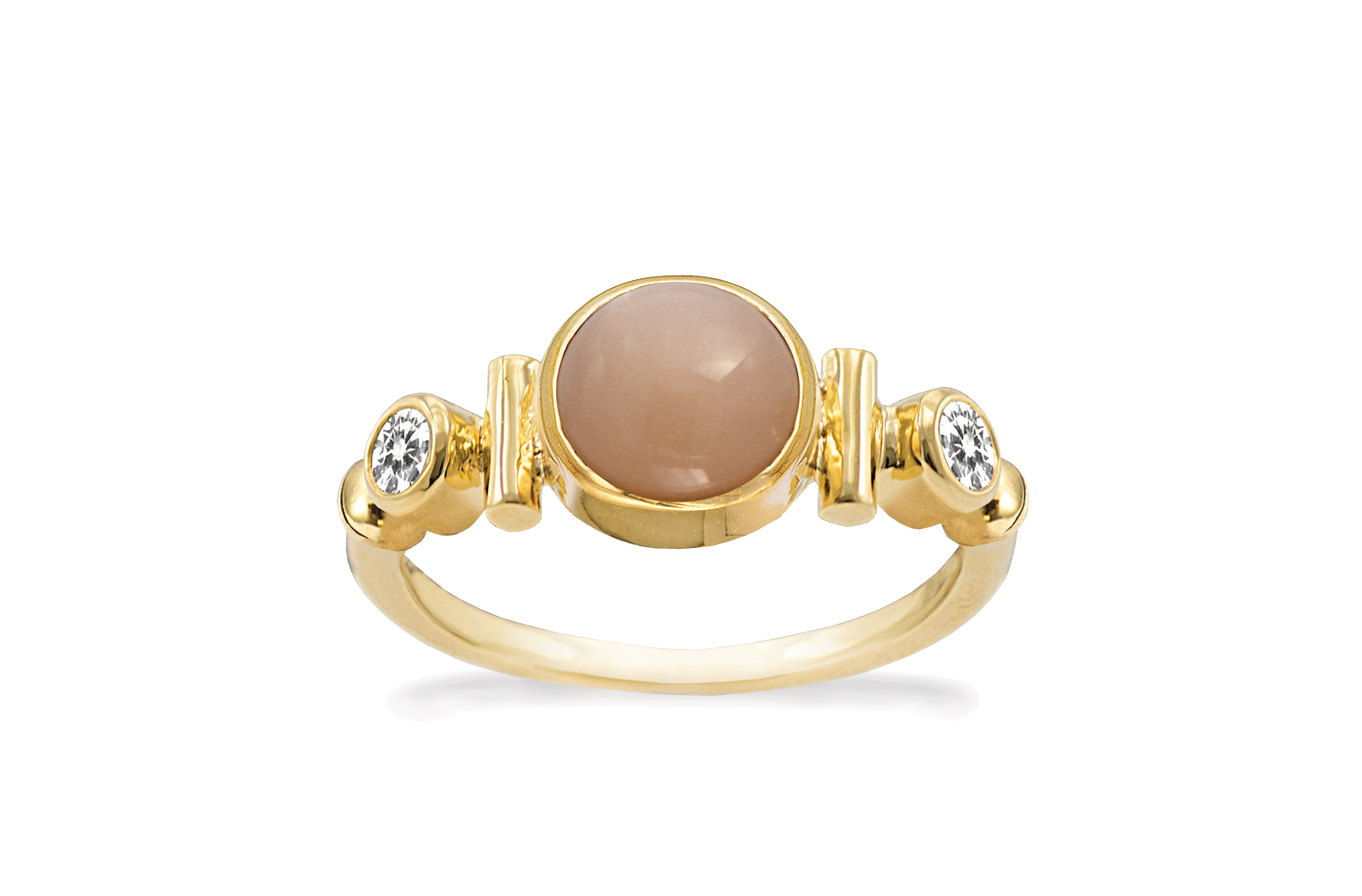 Forgyldt ring - Peach