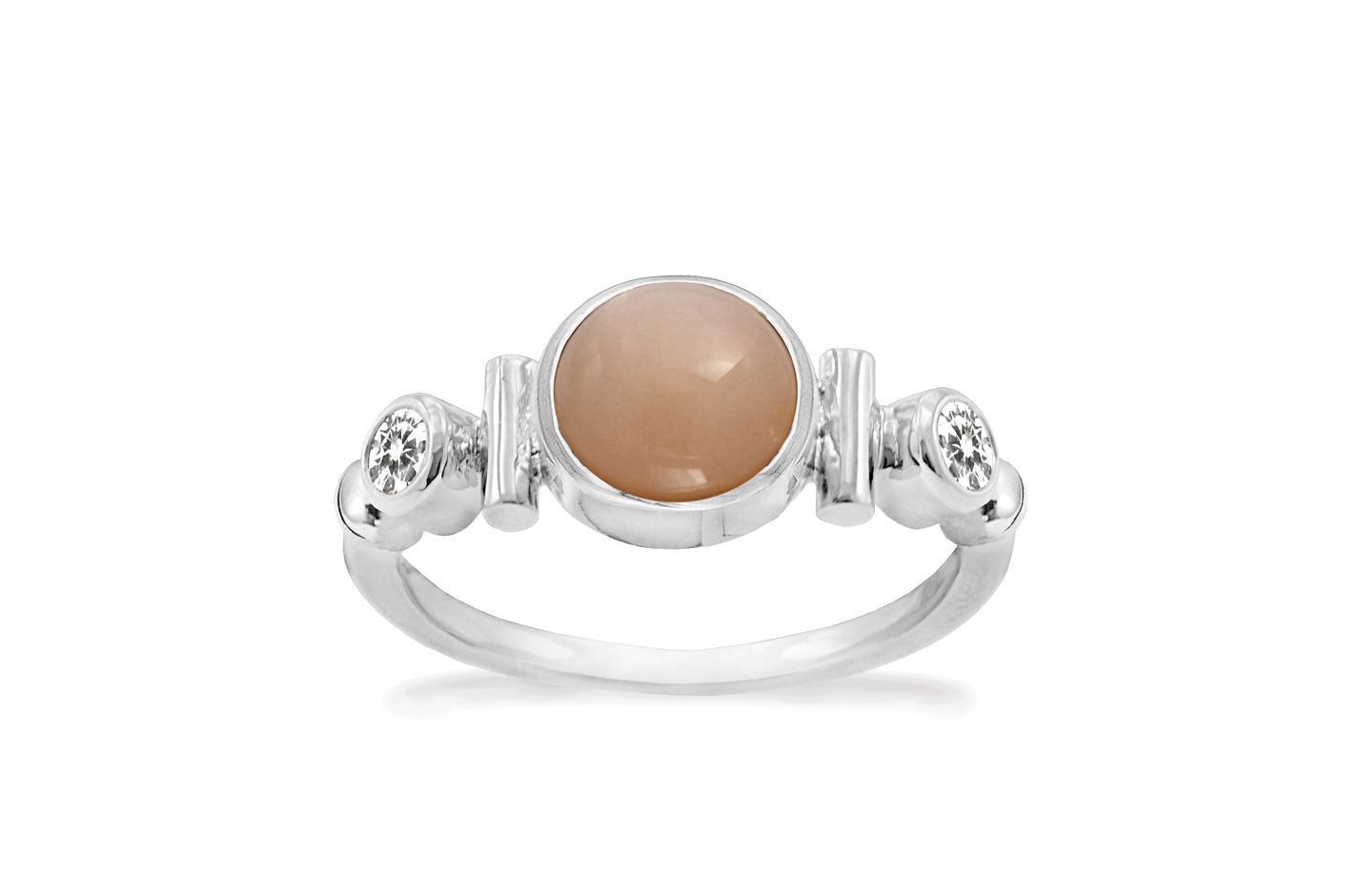 Sølv ring - Peach