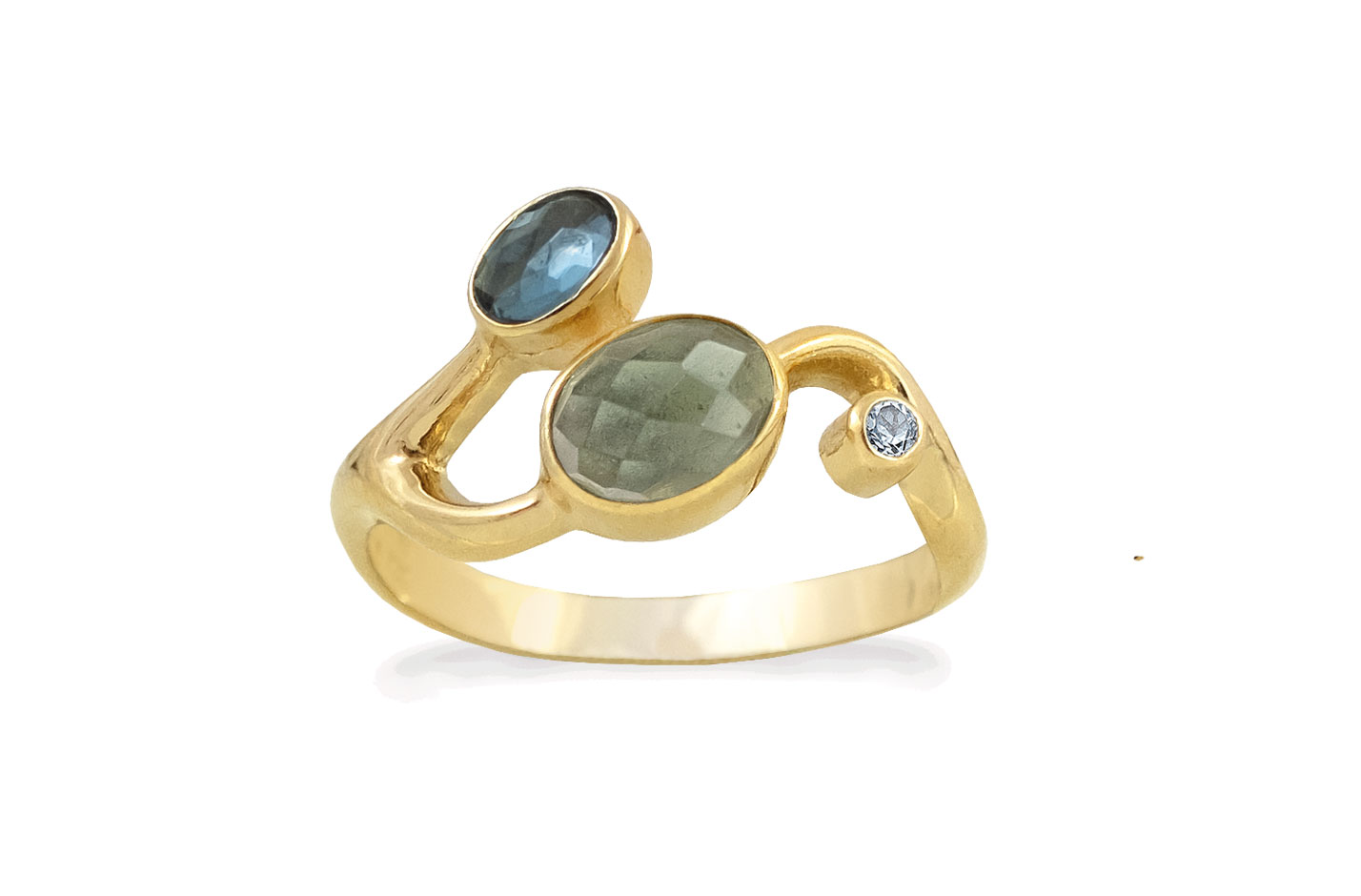 Forgyldt ring - Blend of Blue
