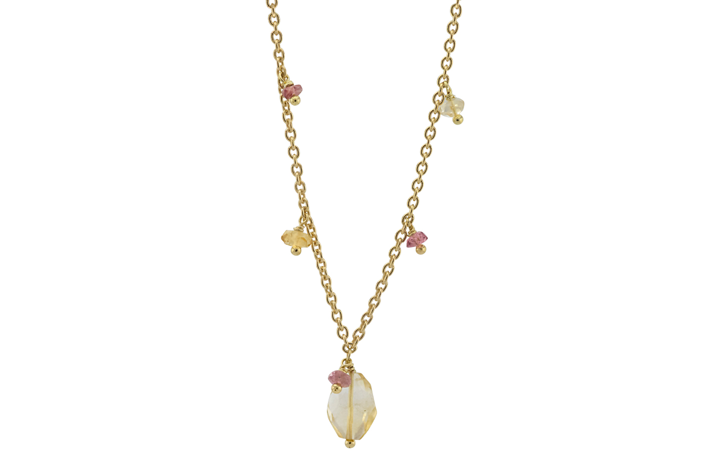 Forgyldt collier - Tinted Heart
