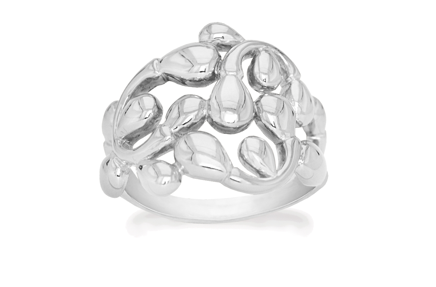 Sølv fingerring - Dancing Drops
