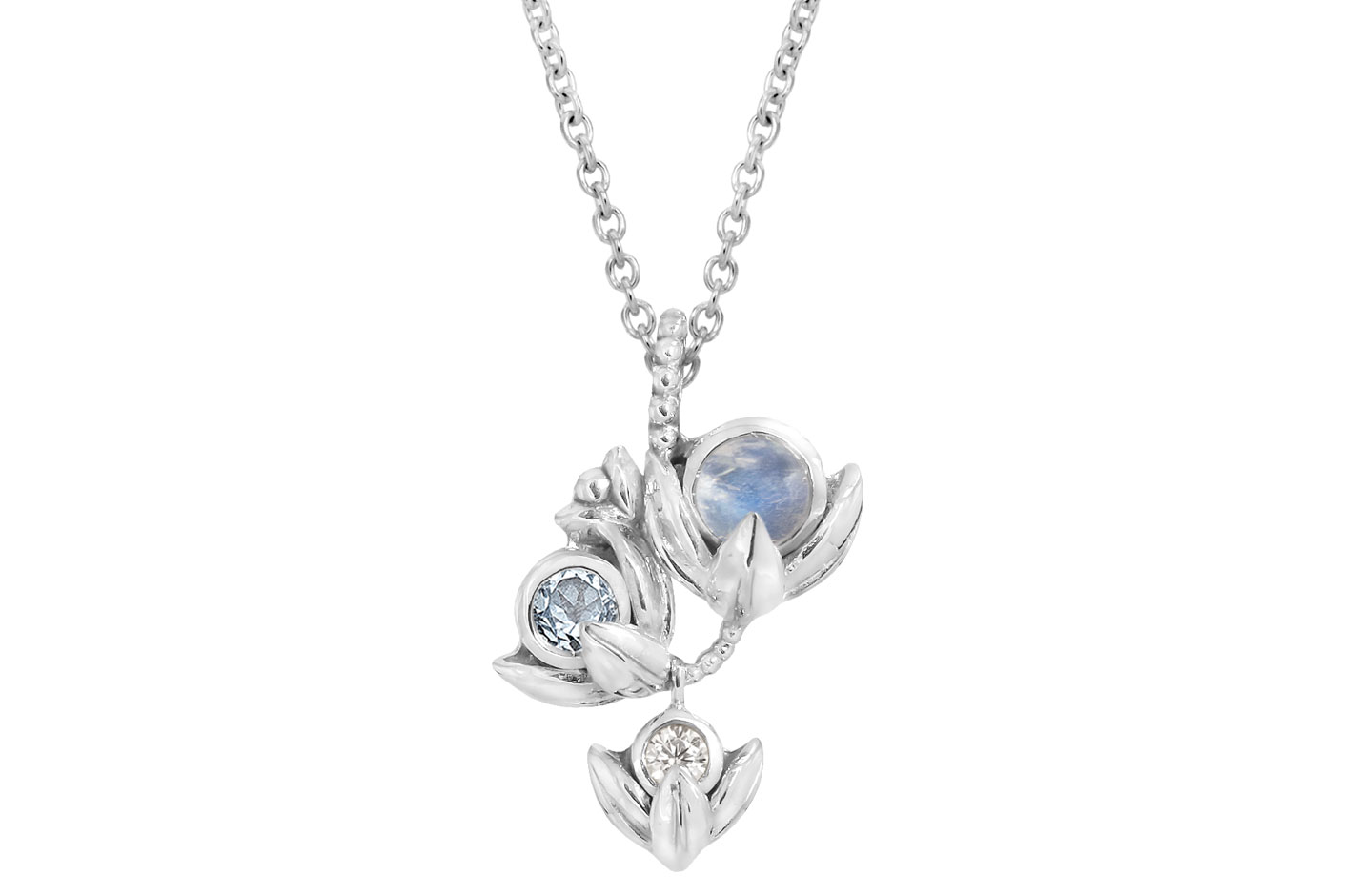 Sølv collier - Water Lily